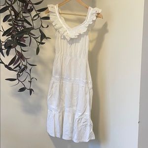 White vintage prairie dress